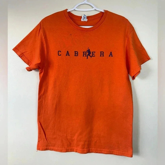 Miguel Cabrera 24 Graphic T-Shirt Orange Delta Size M MLB Baseball Tee - Picture 2 of 10